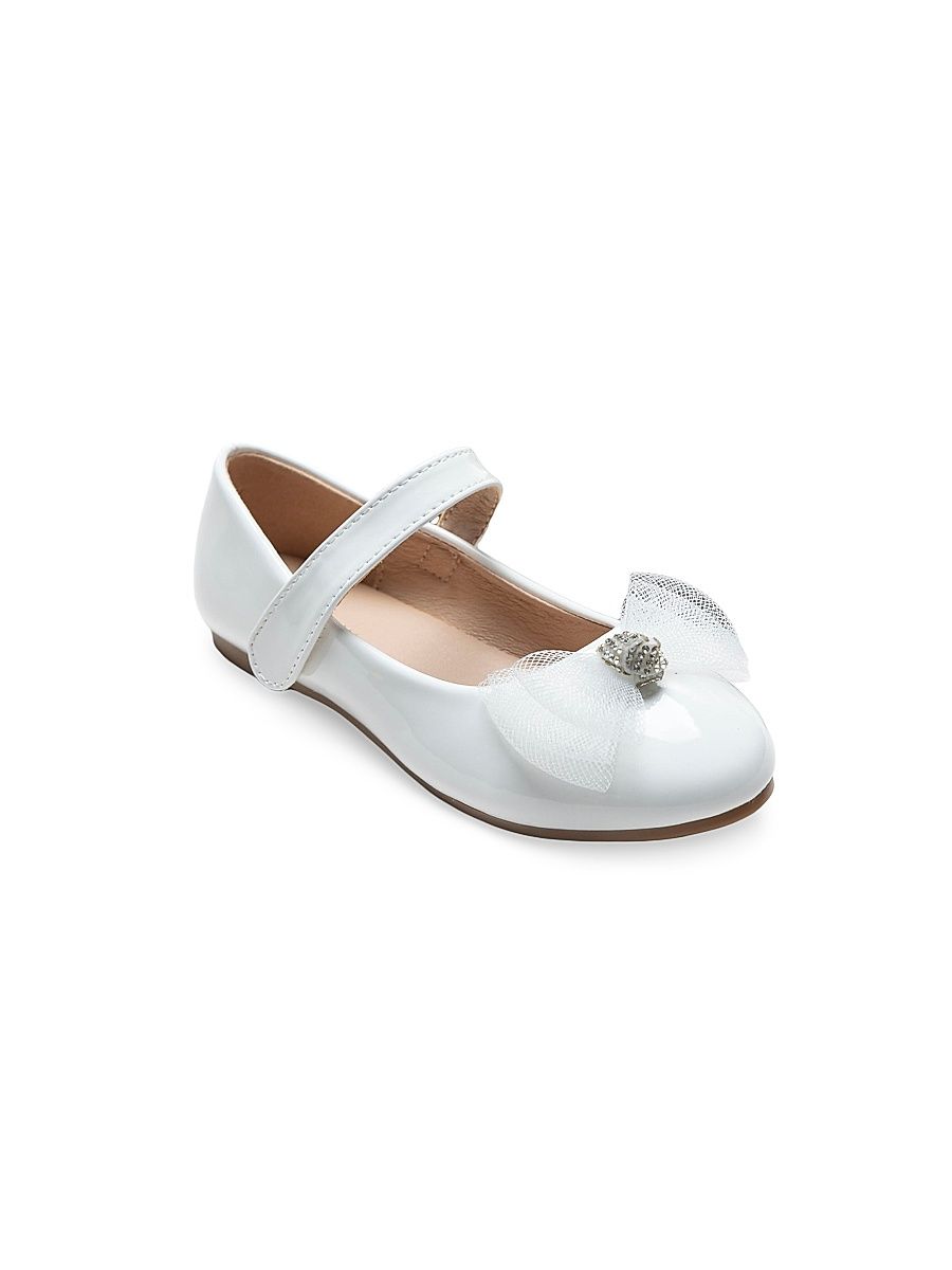 Little Girl's & Girl's Lucille Bow Flats - White - Size 3 (Child)