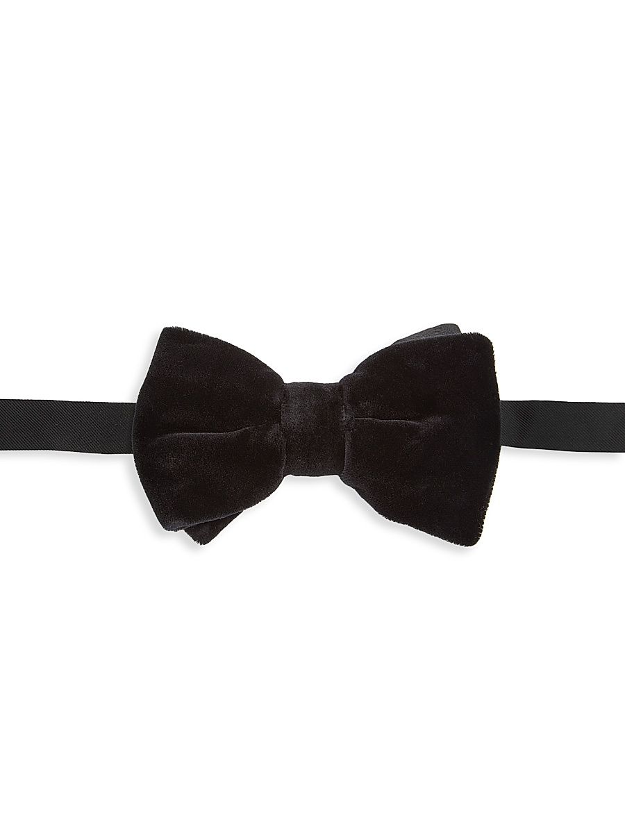 Men's Solid Velvet Bowtie - Moonless