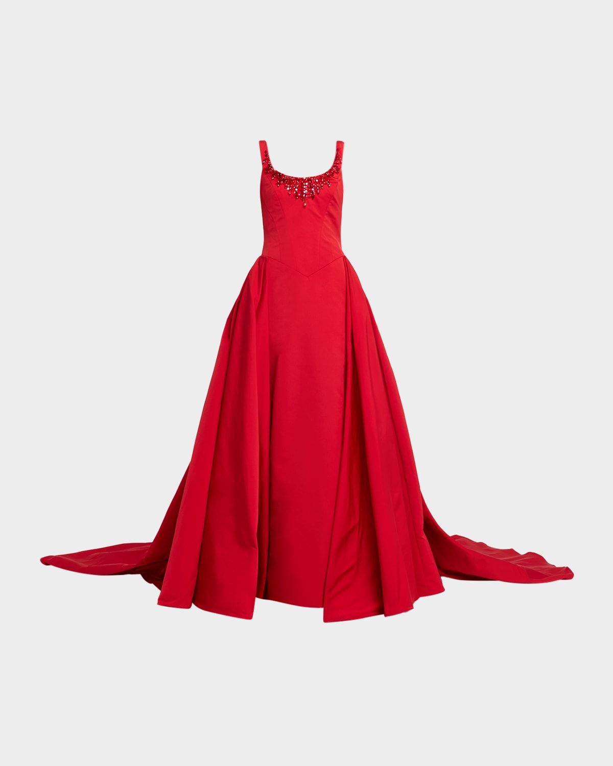 Crystal Sleeveless Faille Gown