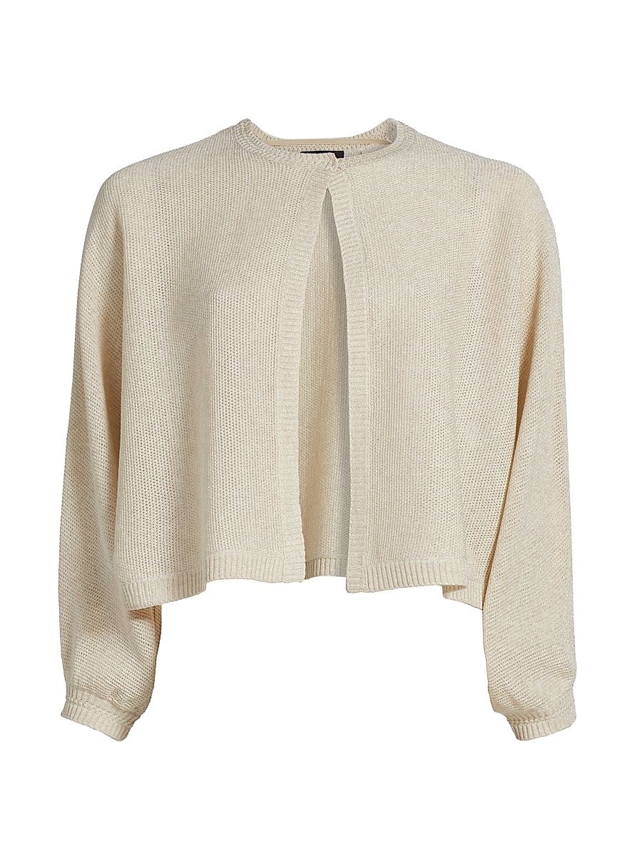 Women's Loft Cove Metallic Cardigan - Natural - Size XL