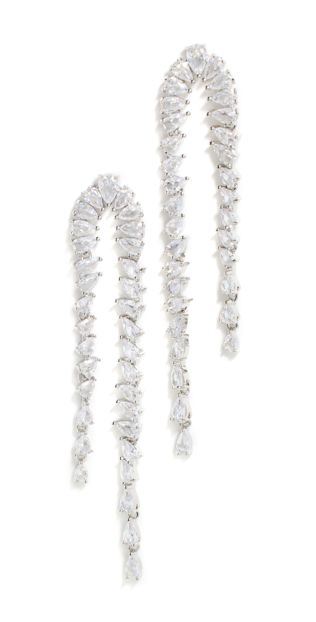 SHASHI 14k Pear Drop Earrings Silver One Size