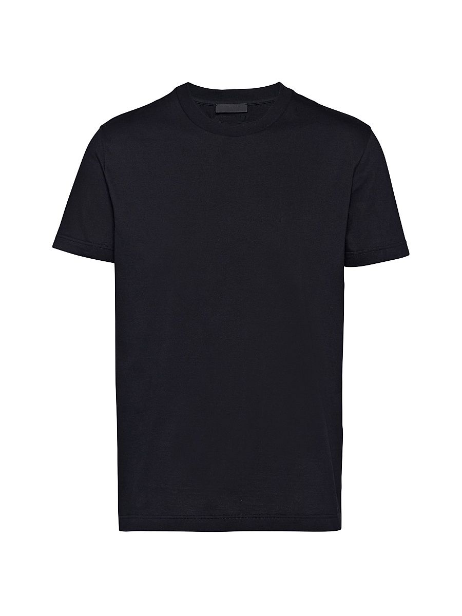 Men's Three Pack Cotton Jersey T-Shirts - Black - Size Medium