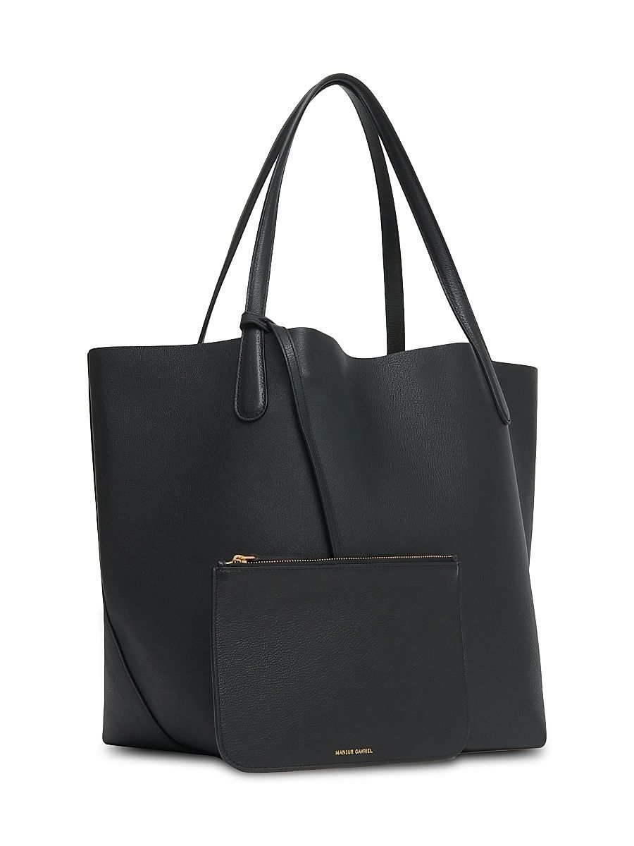 Women's Everyday Soft Leather Tote - Black
