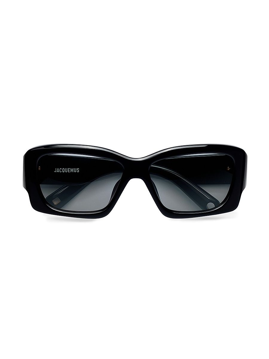 Women's Croisière 56MM Rectangle Sunglasses - Black