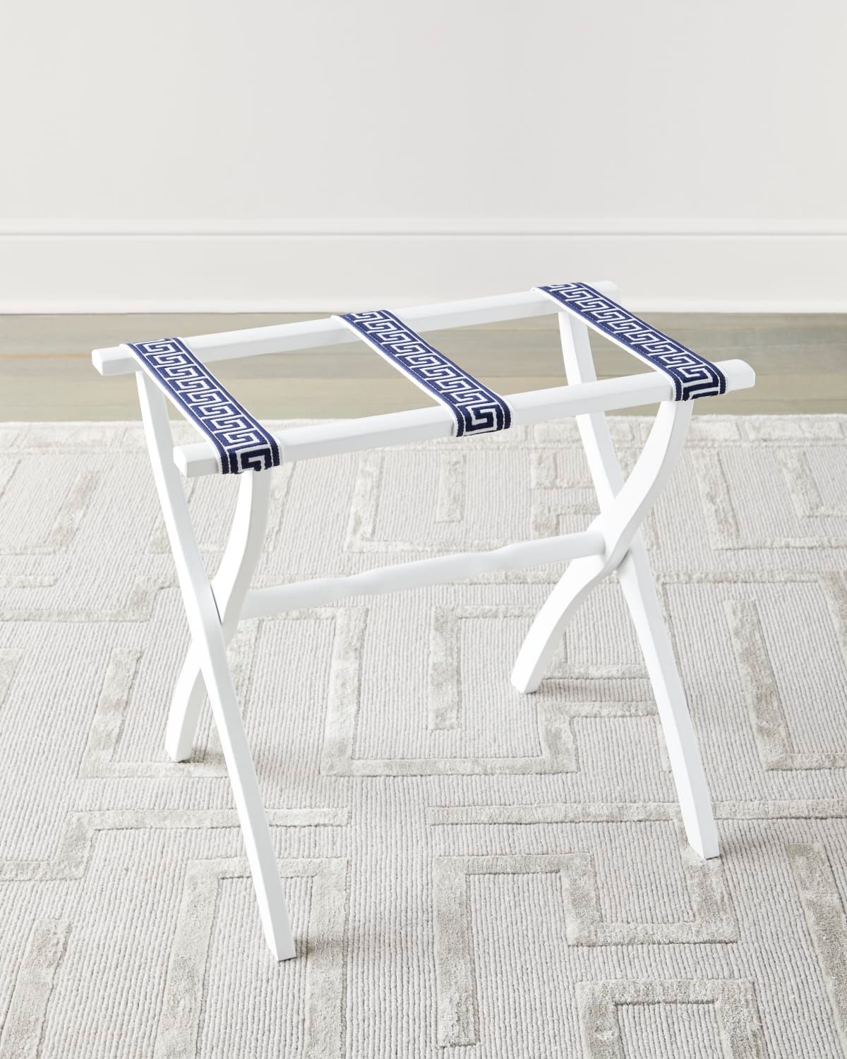 Greek Key Straps Luggage Rack