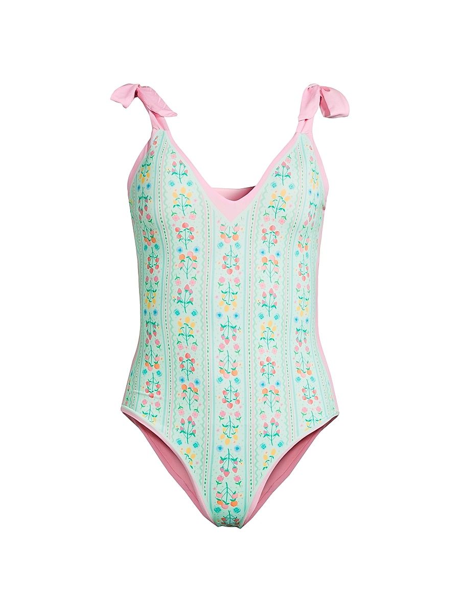 Women's Akira One-Piece Swimsuit - Fruit Blooms - Size XL