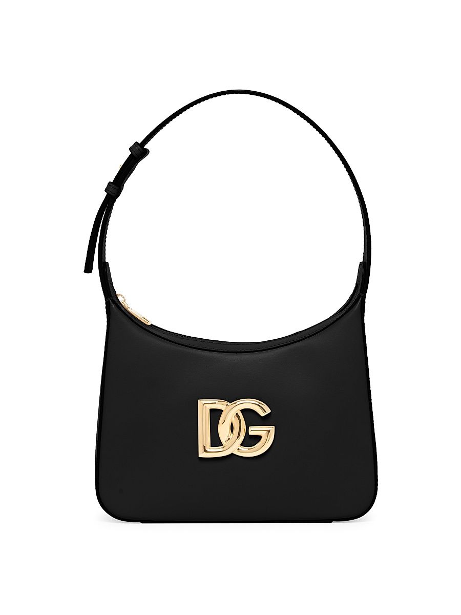 Women's 3.5 DG Leather Shoulder Bag - Black