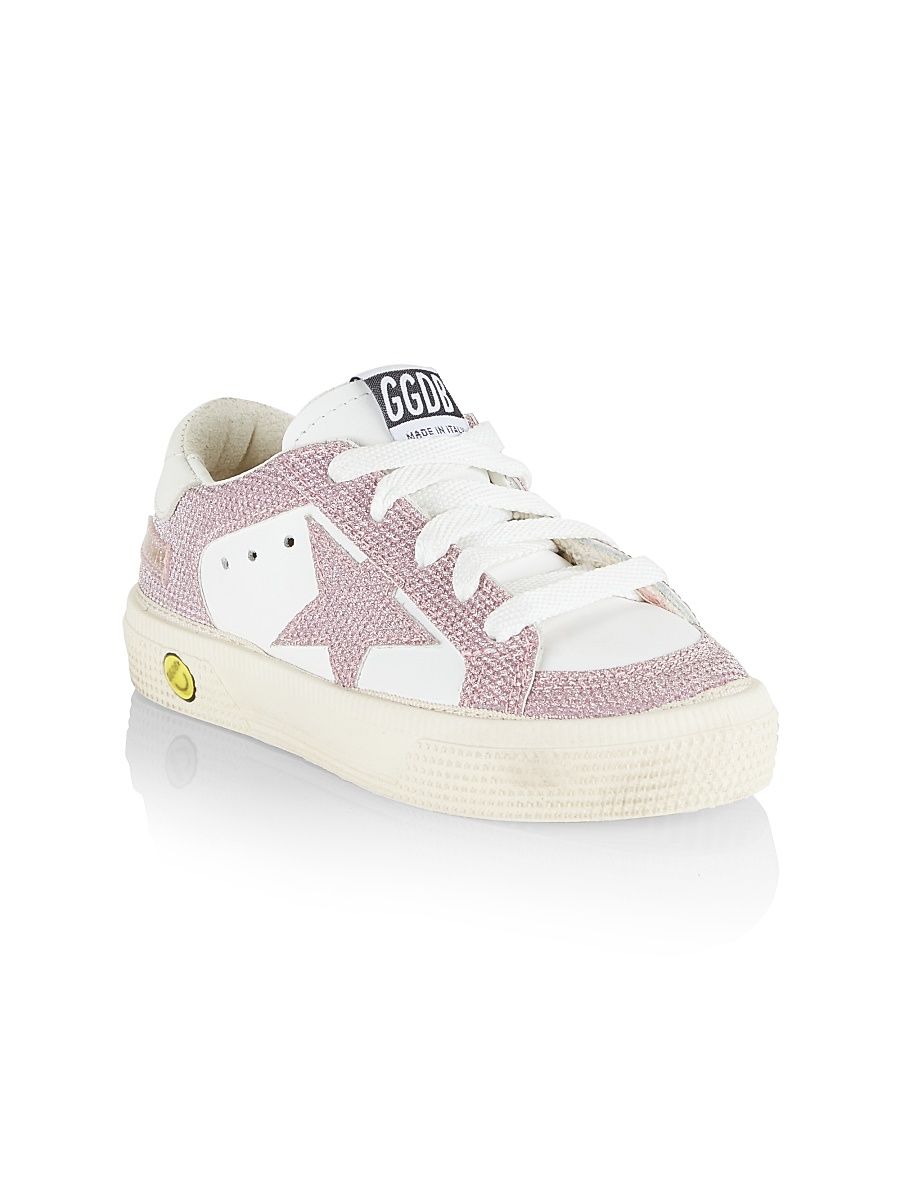 Baby Girl's, Little Girl's & Girl's May Glitter Platform Sneakers - White Pink - Size 12 (Child)