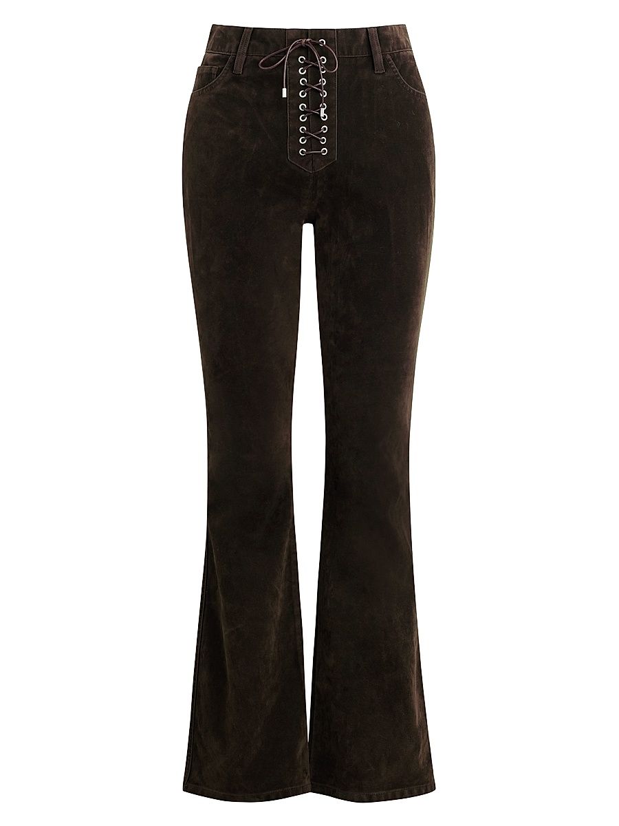 Women's X WeWoreWhat The Ralph Suede Bootcut Jeans - Dark Chocolate - Size 28