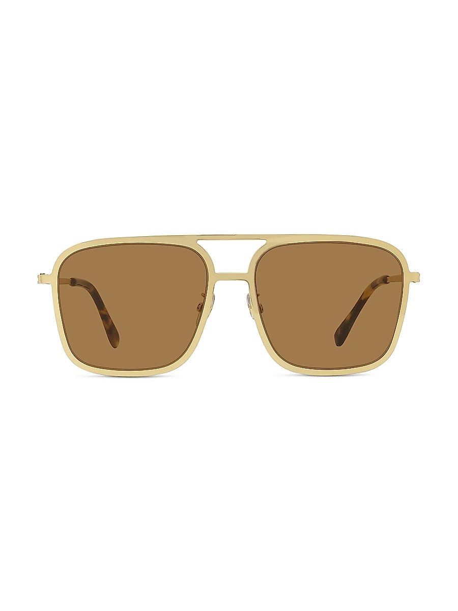 Women's Pilot 57MM Square Sunglasses - Endura Gold