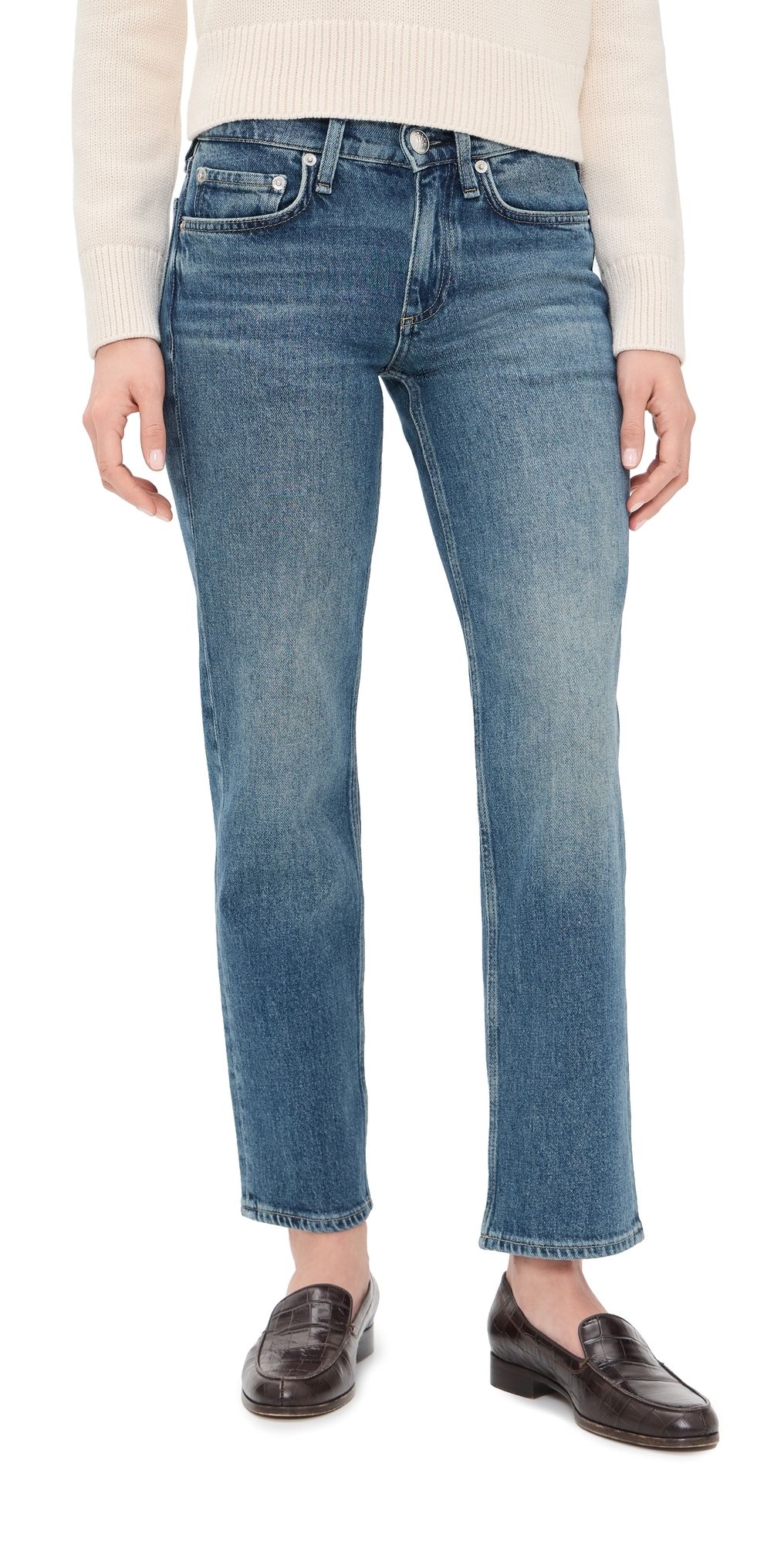rag & bone Harlow Low Rise Ankle Straight Jeans Easton 28