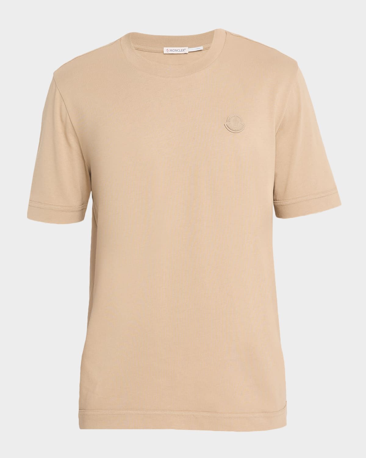 Men & apos;s Leather Logo Crewneck T-Shirt