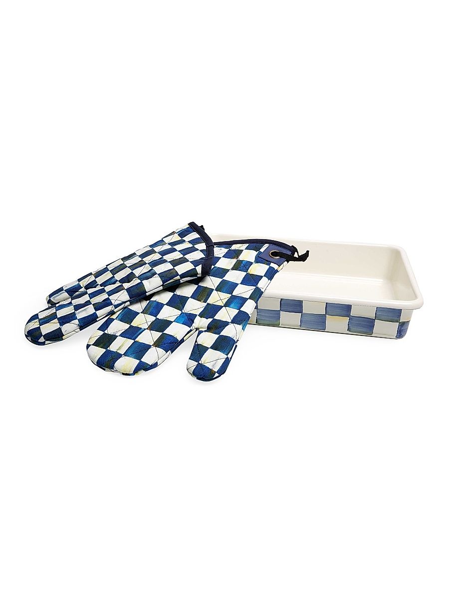 Royal Check Enamel Two-Piece Baking Set