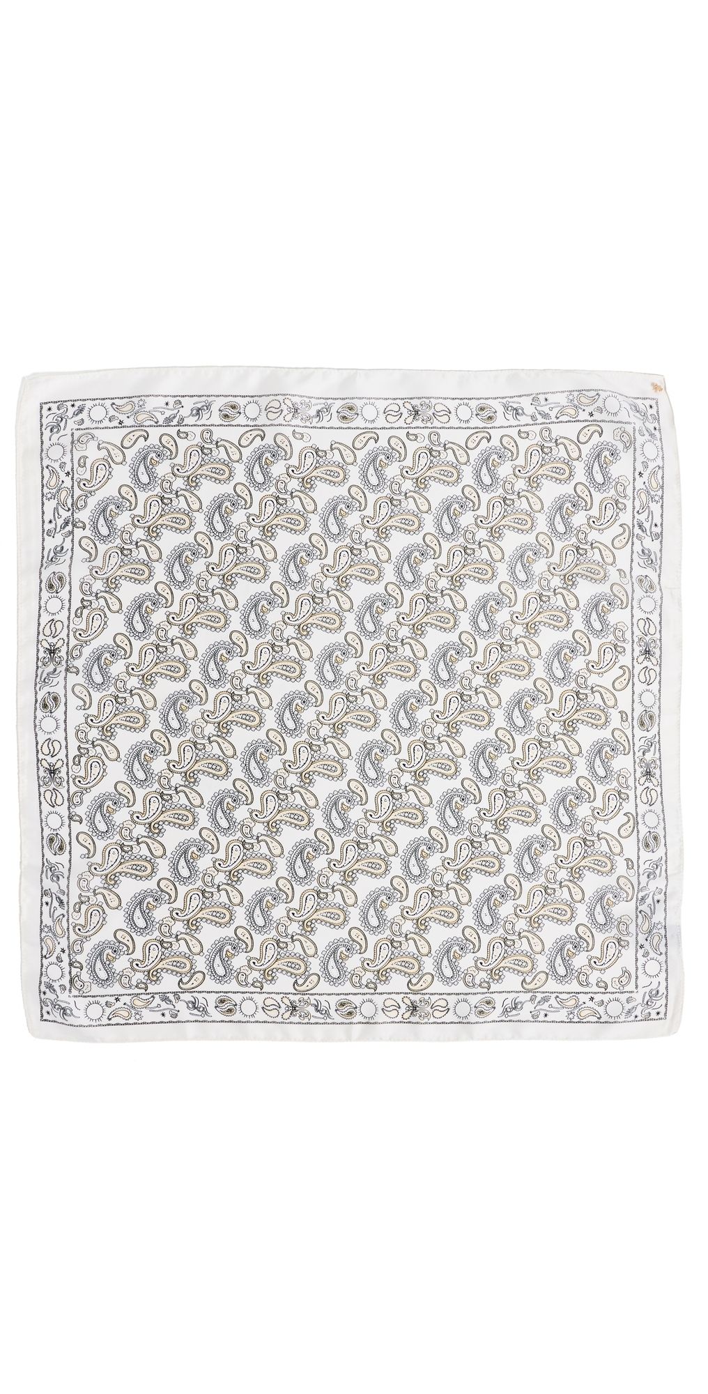 Lele Sadoughi Paisley Square Scarf Ivory One Size