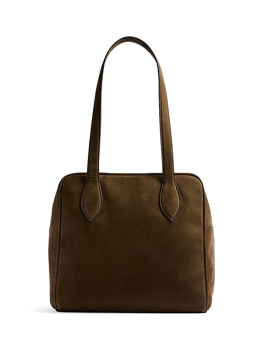 Women's Maxi Cubetto Suede Shoulder Bag - Testa Di Moro