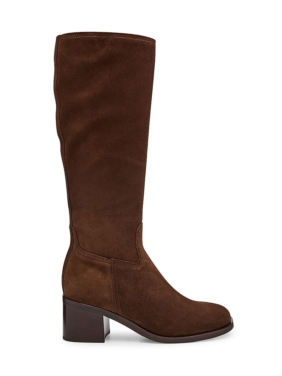 Women's Jack 60MM Waterproof Suede Knee-High Boots - Brunette - Size 11