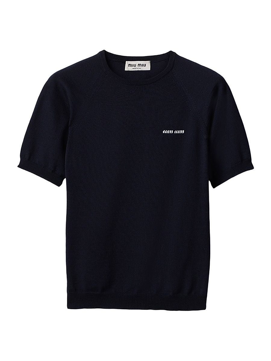 Women's Wool Crewneck Sweater - Blue - Size 6