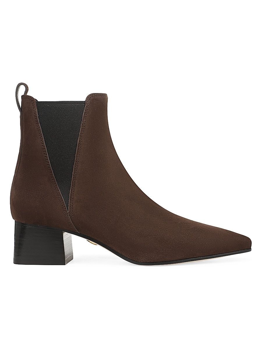 Women's Astra Suede Chelsea Short Booties - Espresso - Size 10