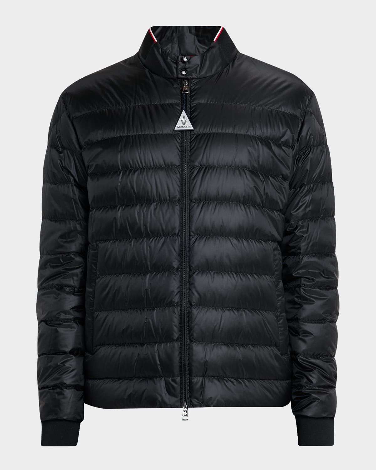 Men & apos;s Quilted Nylon Short Down Jacket