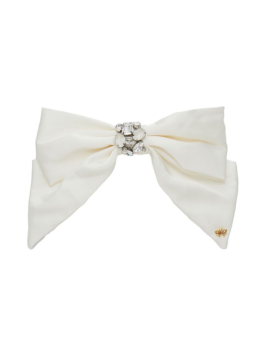 Women's Natalia Crystal-Embellished Bow - Ivory