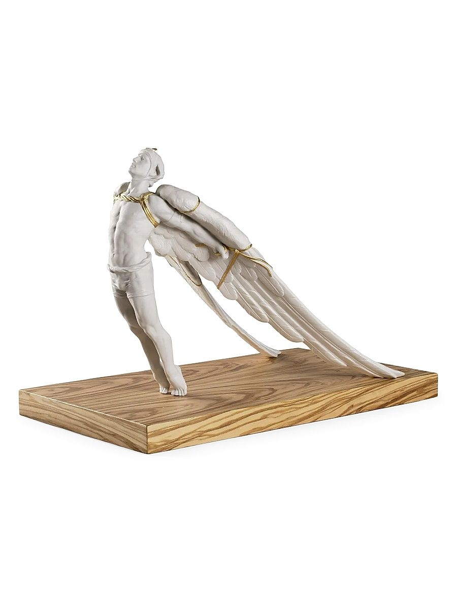 Icarus Porcelain Sculpture - Whiteandgold