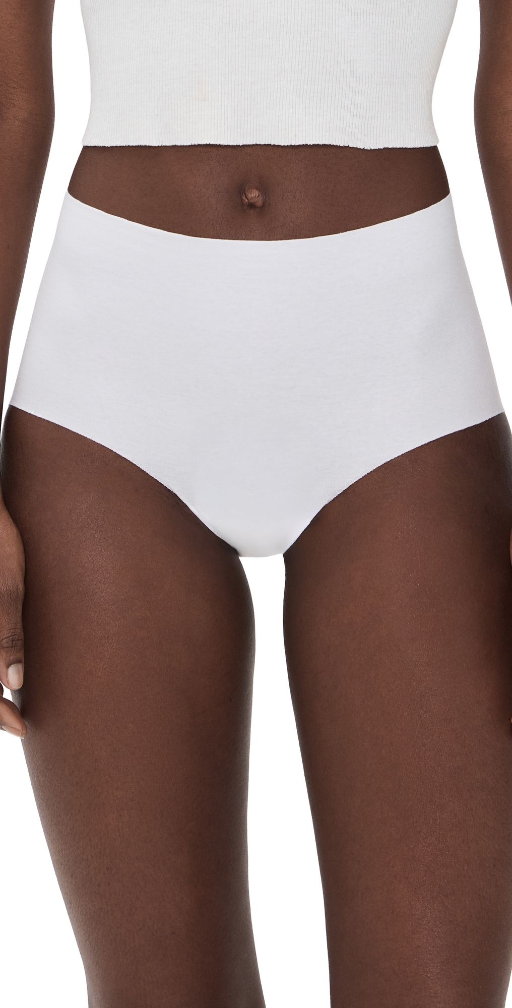 Commando Cotton High Rise Bikini Panties White M/L