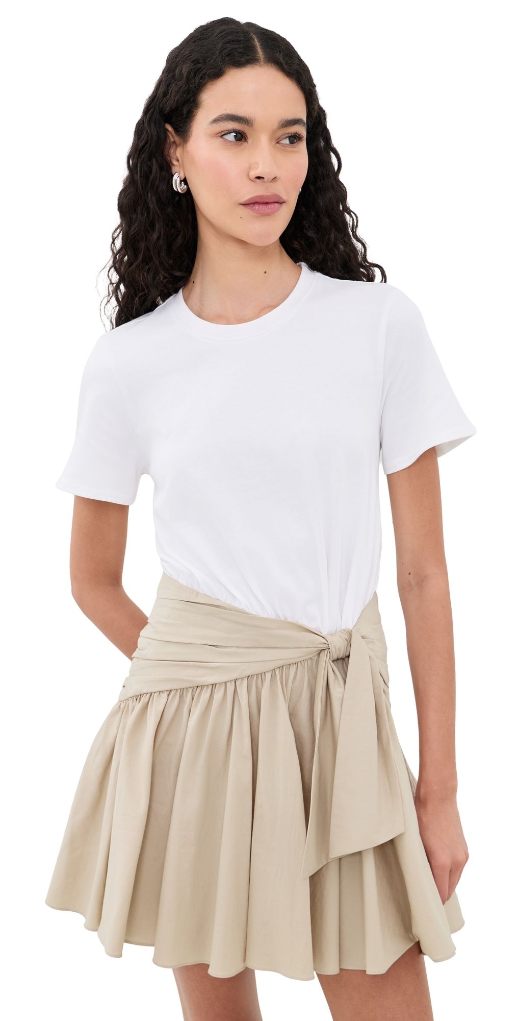 Cinq à Sept Leslie Dress White/Khaki M