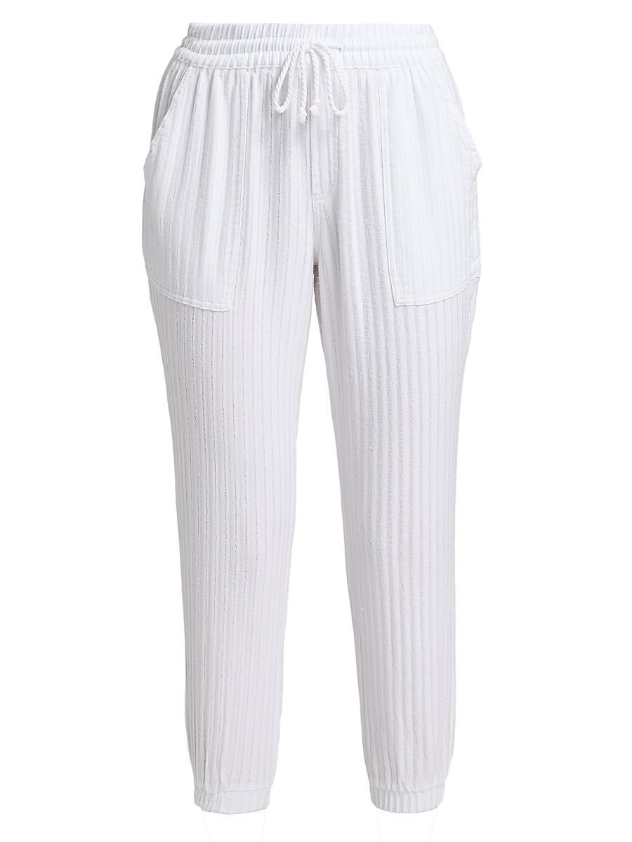 Women's Kai Cotton Jogger Pants - White - Size XS