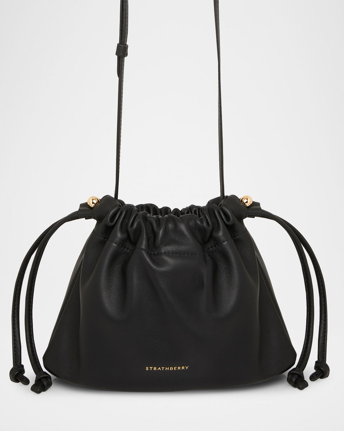 Charlotte Drawstring Leather Clutch Bag