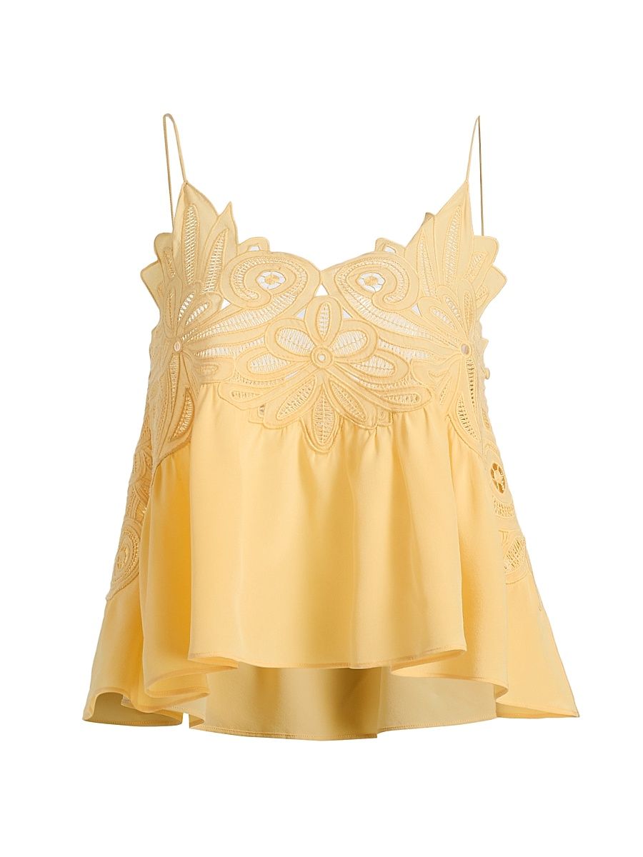 Women's Rosie Silk Lace Top - Dandelion - Size 16