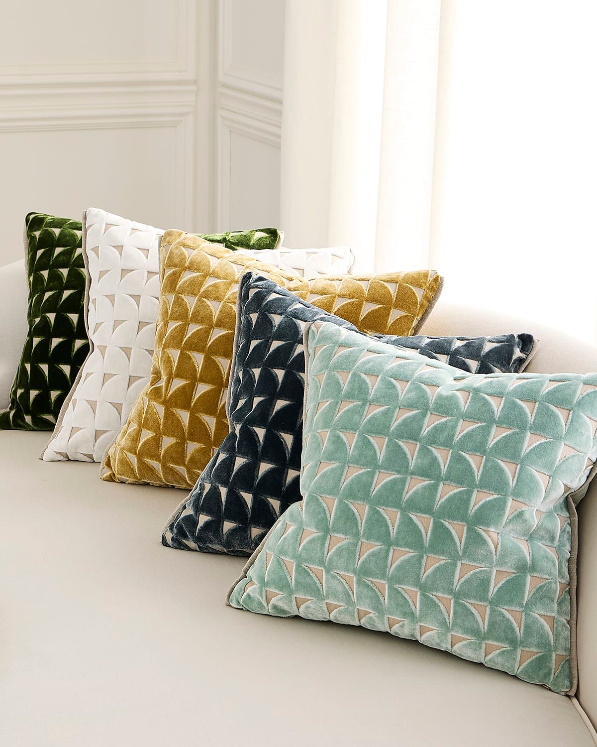 Marquise Velvet Cushion, 20" Square