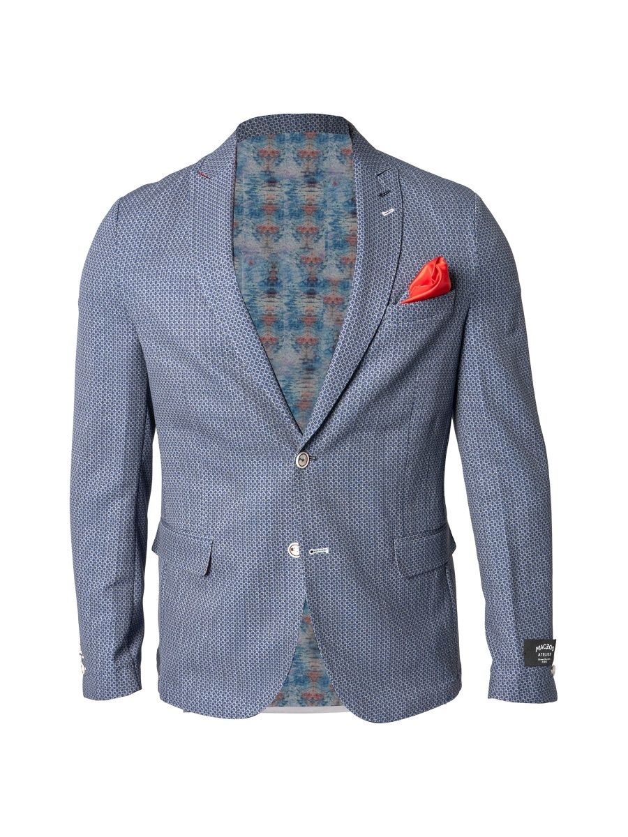 Maceoo Men's Unconstructed Descartes Blazer - Blue - Size XL