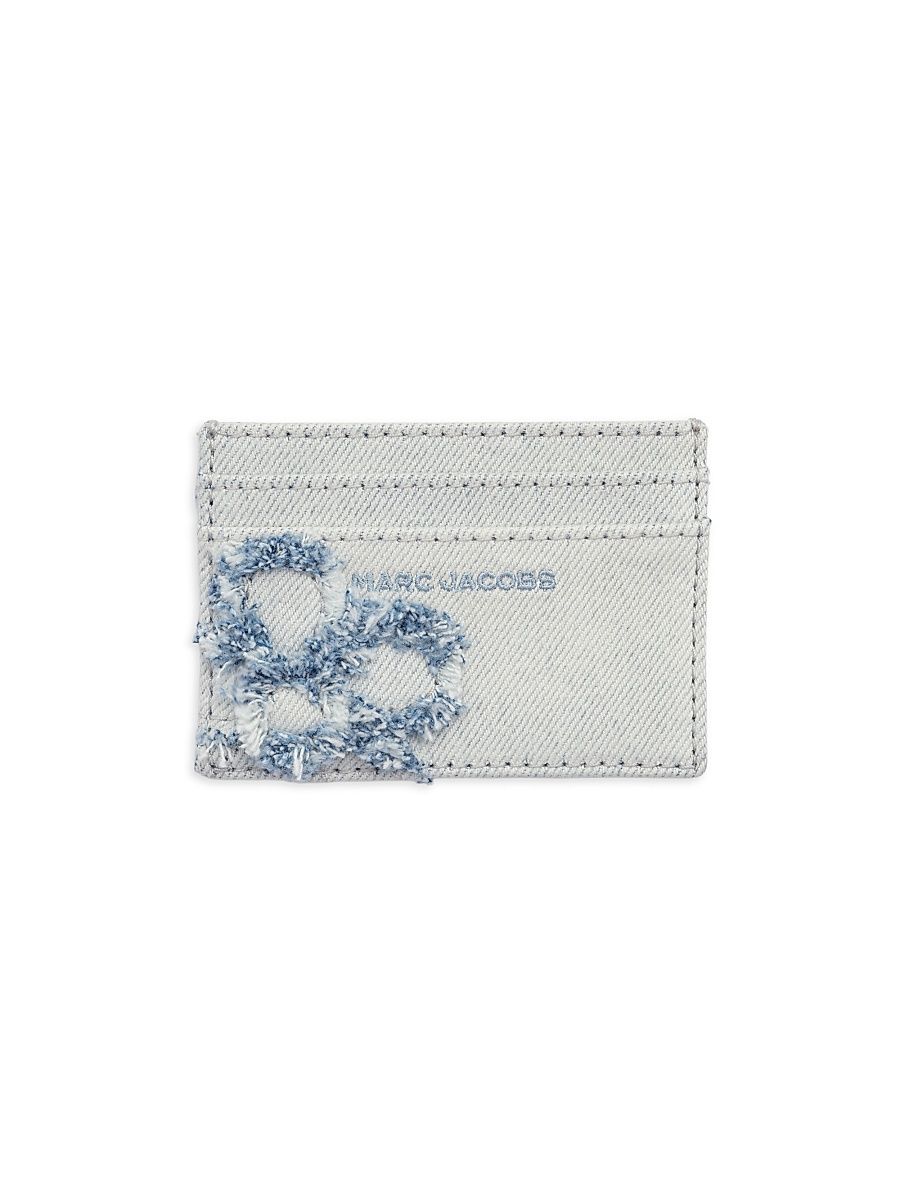 Women's The Daisy Distressed Denim Card Case - Light Wash