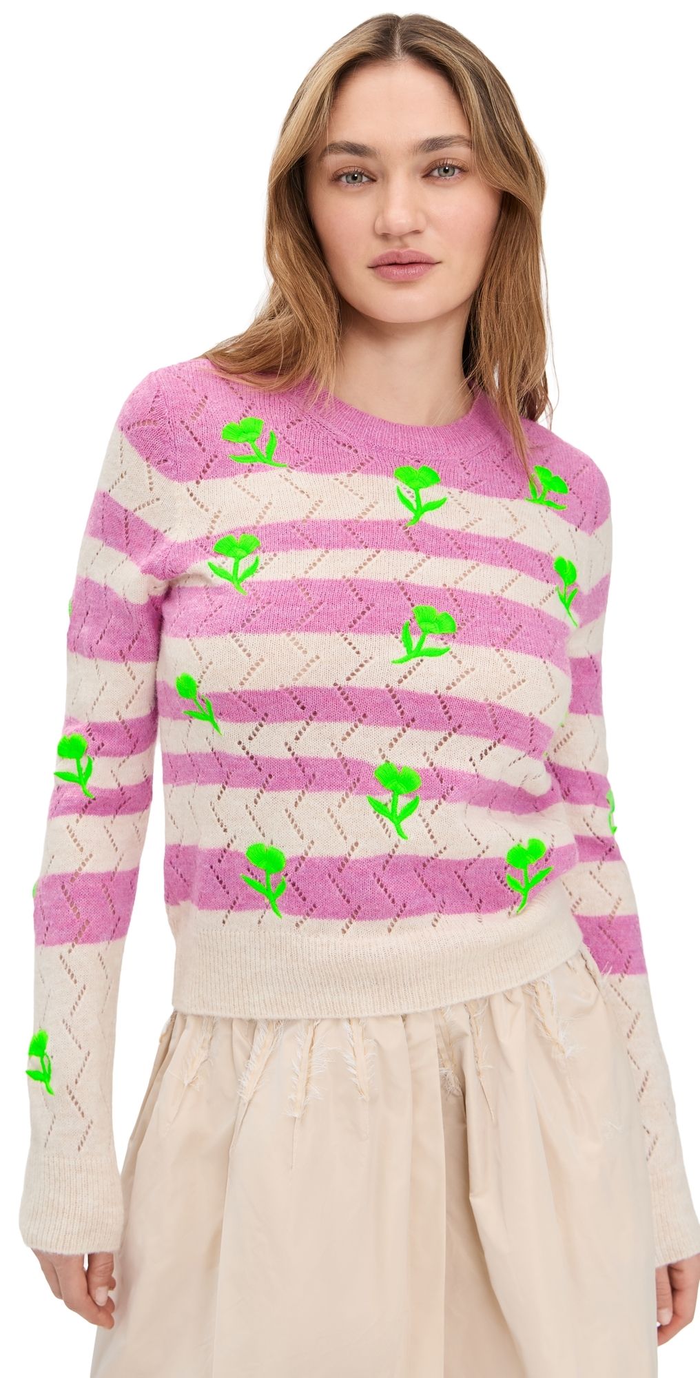 ESSENTIEL ANTWERP Jivine Knit Pullover Combo1 Pinky Sugar S