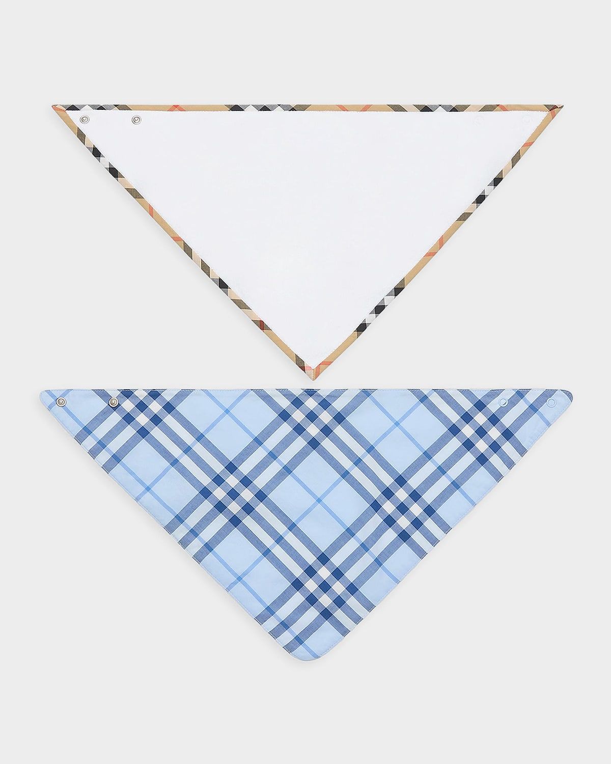 Kid & apos;s Check Cotton Two-Piece Bib Set