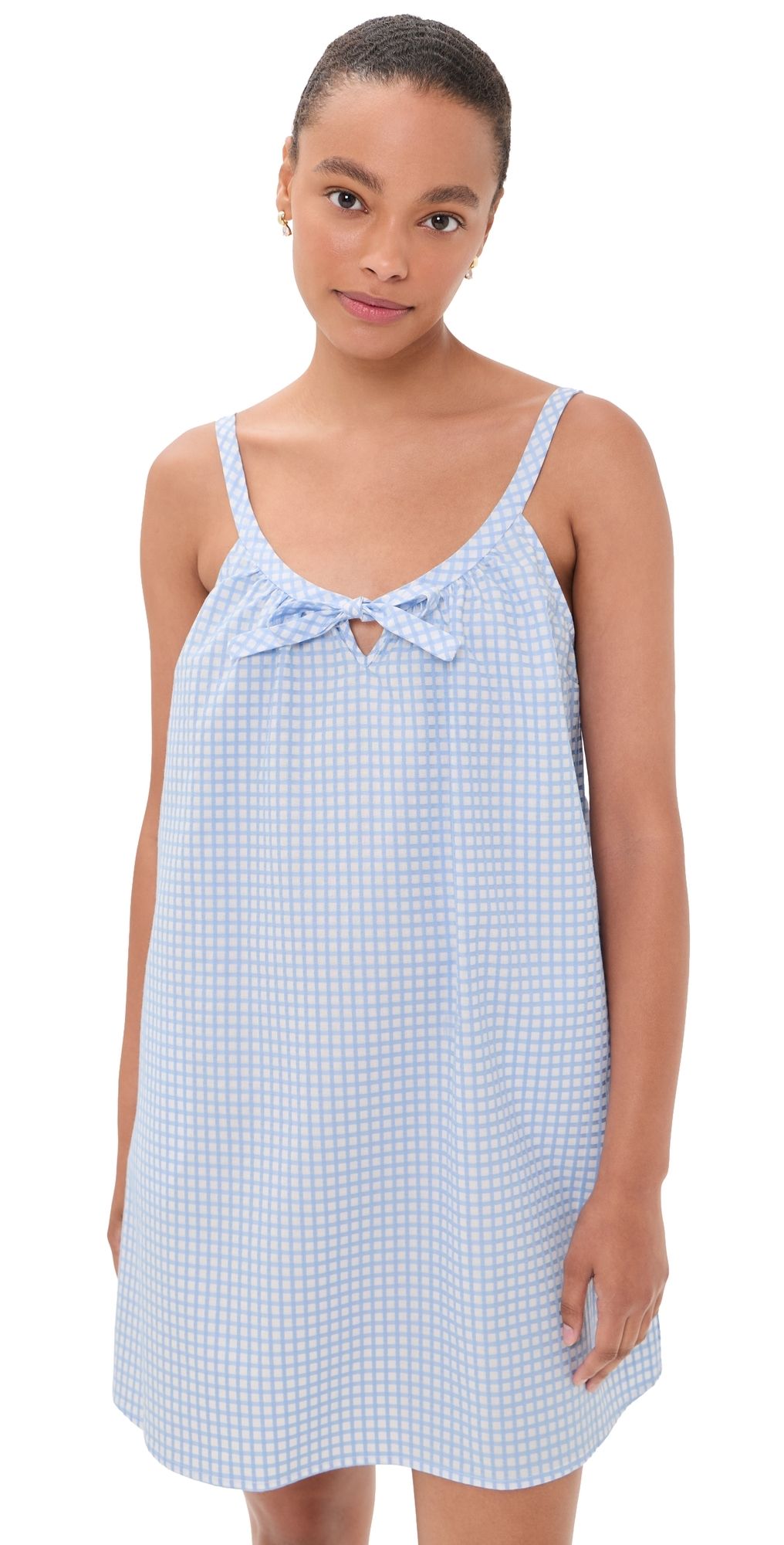 POSSE Lila Mini Dress Blue Gingham L