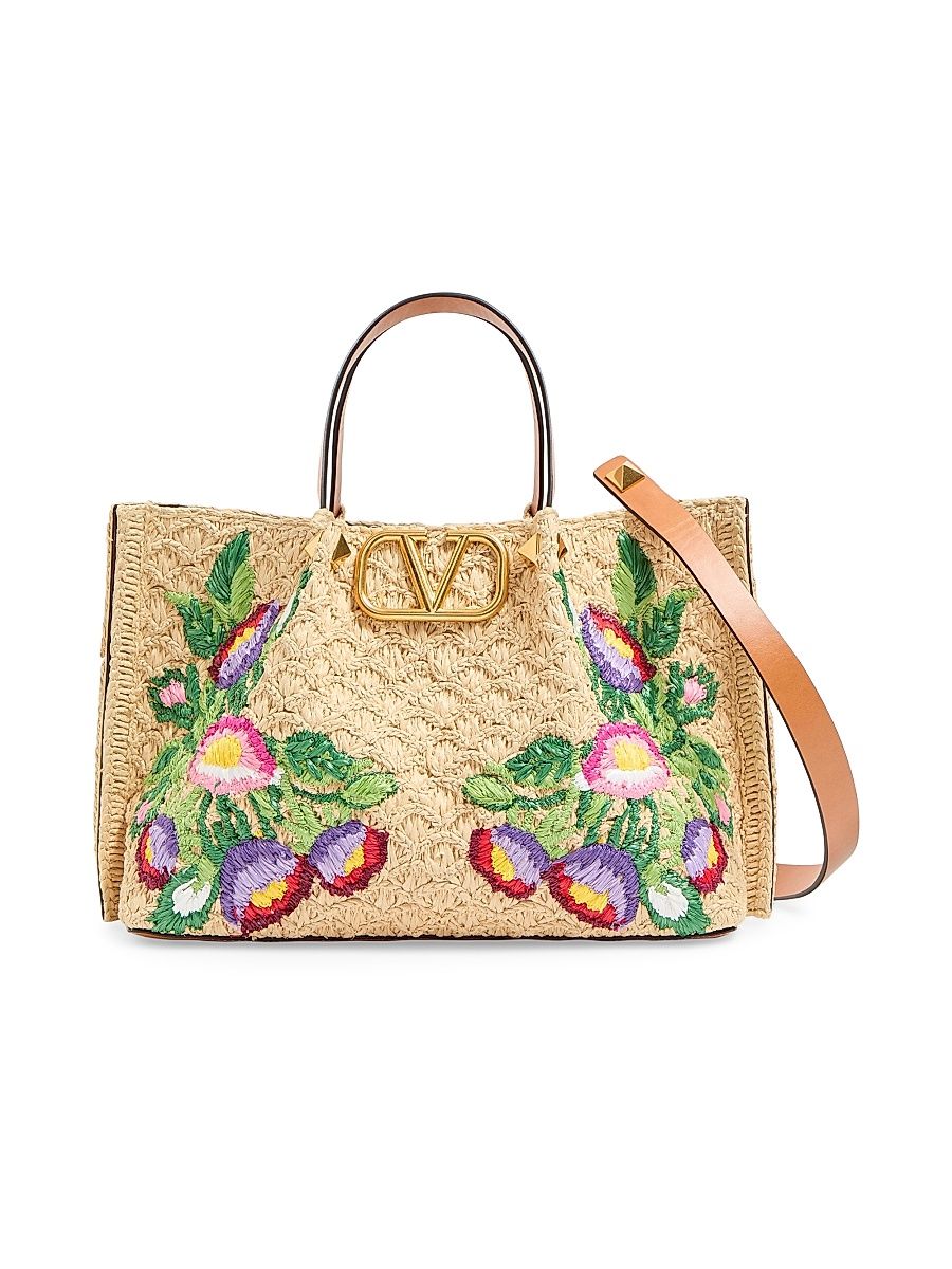 Women's Medium Shopping Tote Bag in Synthetic Raffia