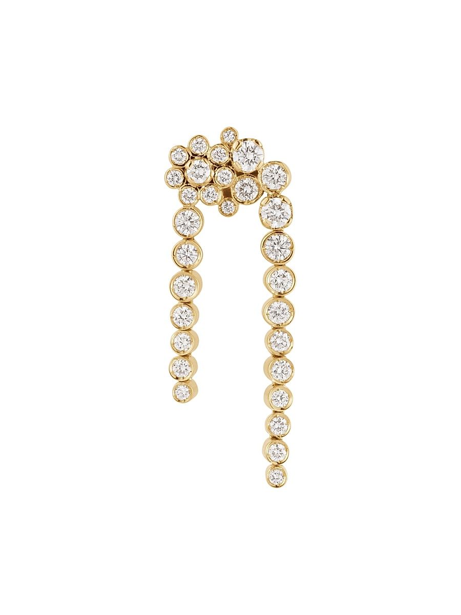 Women's Petite Fontaine 18K Gold & Diamond Single-Earring - Gold
