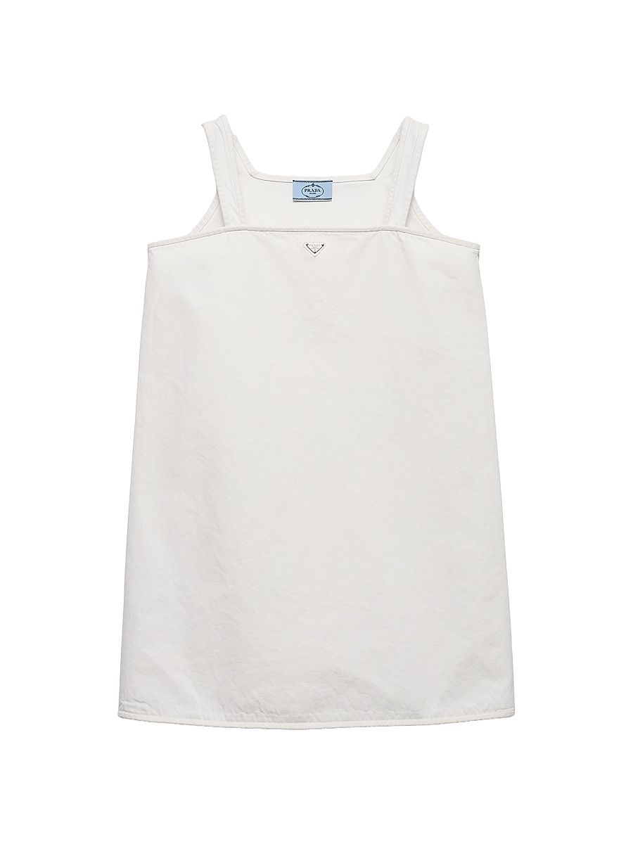 Women's Old Denim Mini-Dress - White - Size 12