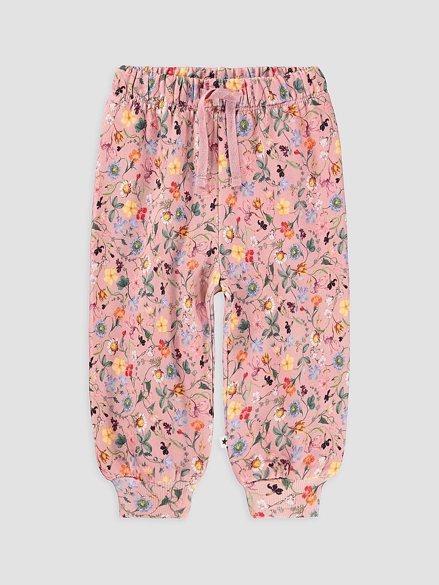 Baby Girl's & Little Girl's Simeon Floral Cotton Sweatpants - Delicate Mini - Size 3 Months