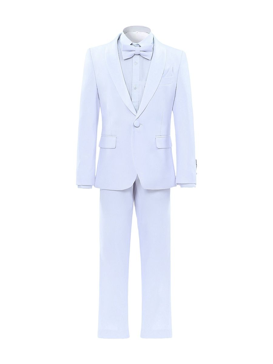 Moustache Boy's Baby Boy's, Little Boy's & Boy's Shawl Lapel Wool Suit - White - Size 10