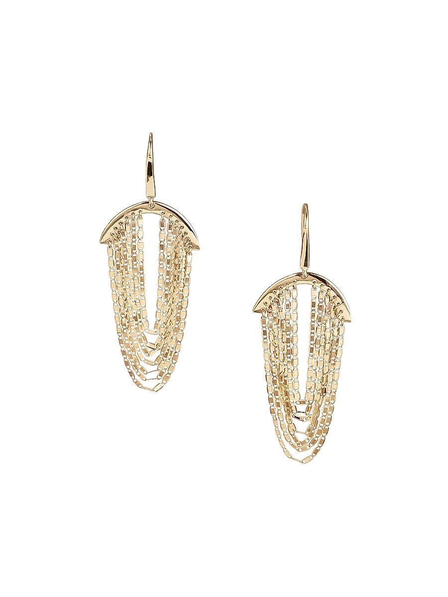Women's Malibu 14K Yellow Gold Small Fringe Earrings