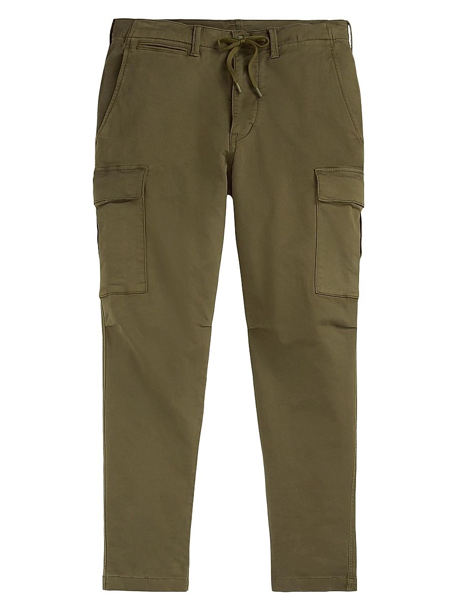 Men's Knitlike Cotton Dobby Cargo Pants - Canopy Olive - Size 38