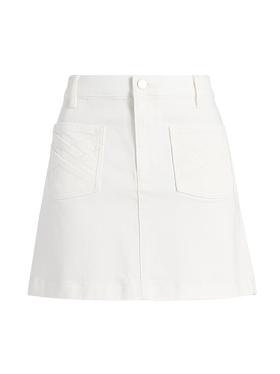 Women's Eileen Denim Miniskirt - White - Size 32