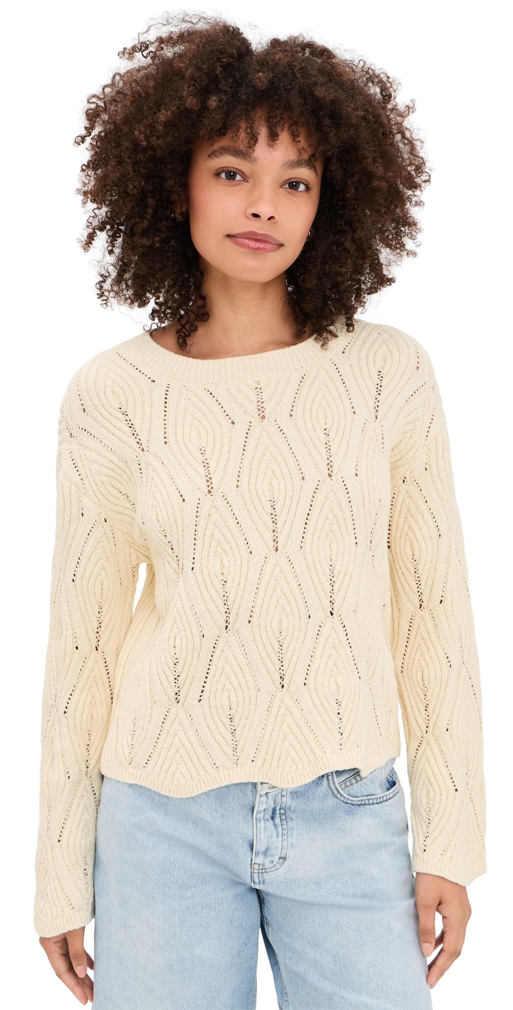 Closed Crew Neck Long Sleeve Sweater Witherit Beige L