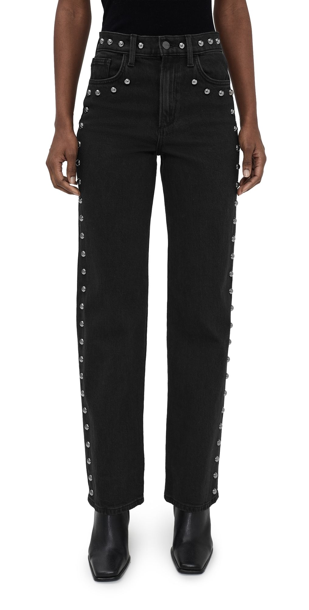 Joe's Jeans The Margot Studded Straight Jeans Chic Shadow 32