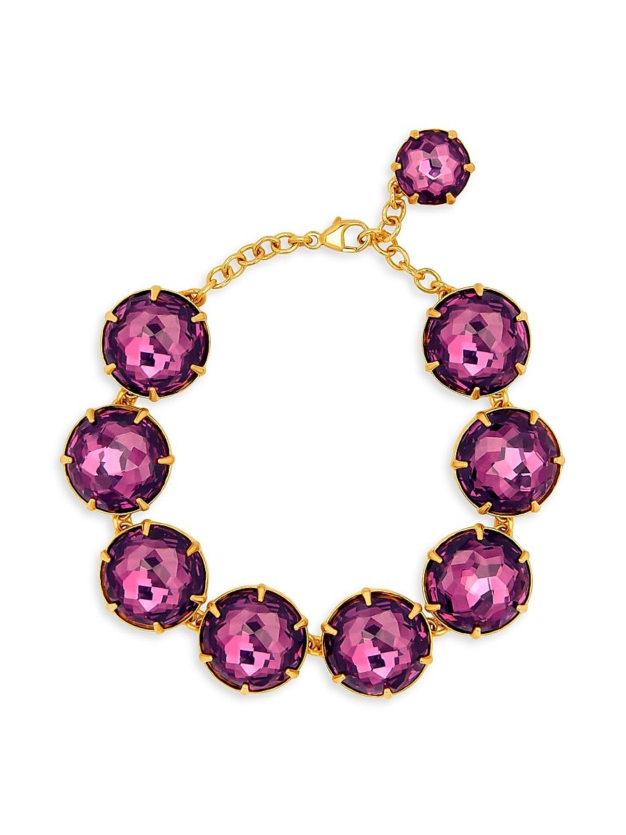 Women's 24K-Gold-Plated & Glass Crystal Bracelet - Crystal