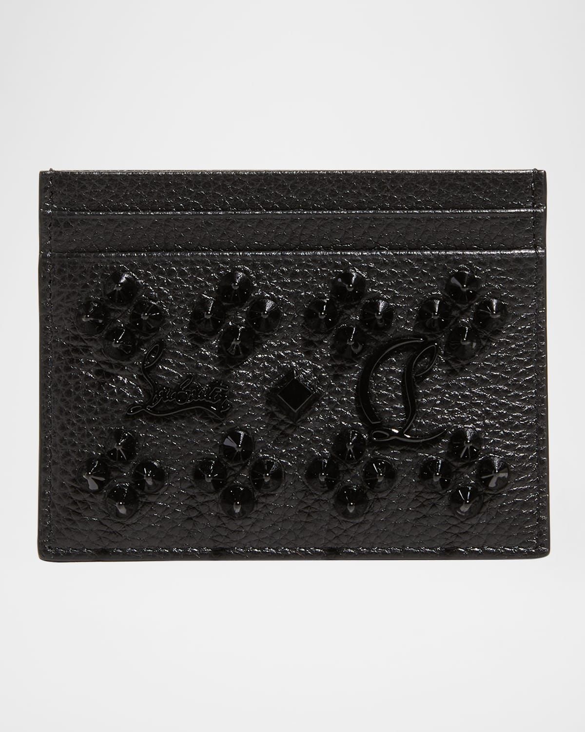 Kios Card Case in Leather with Loubinthesky Spikes
