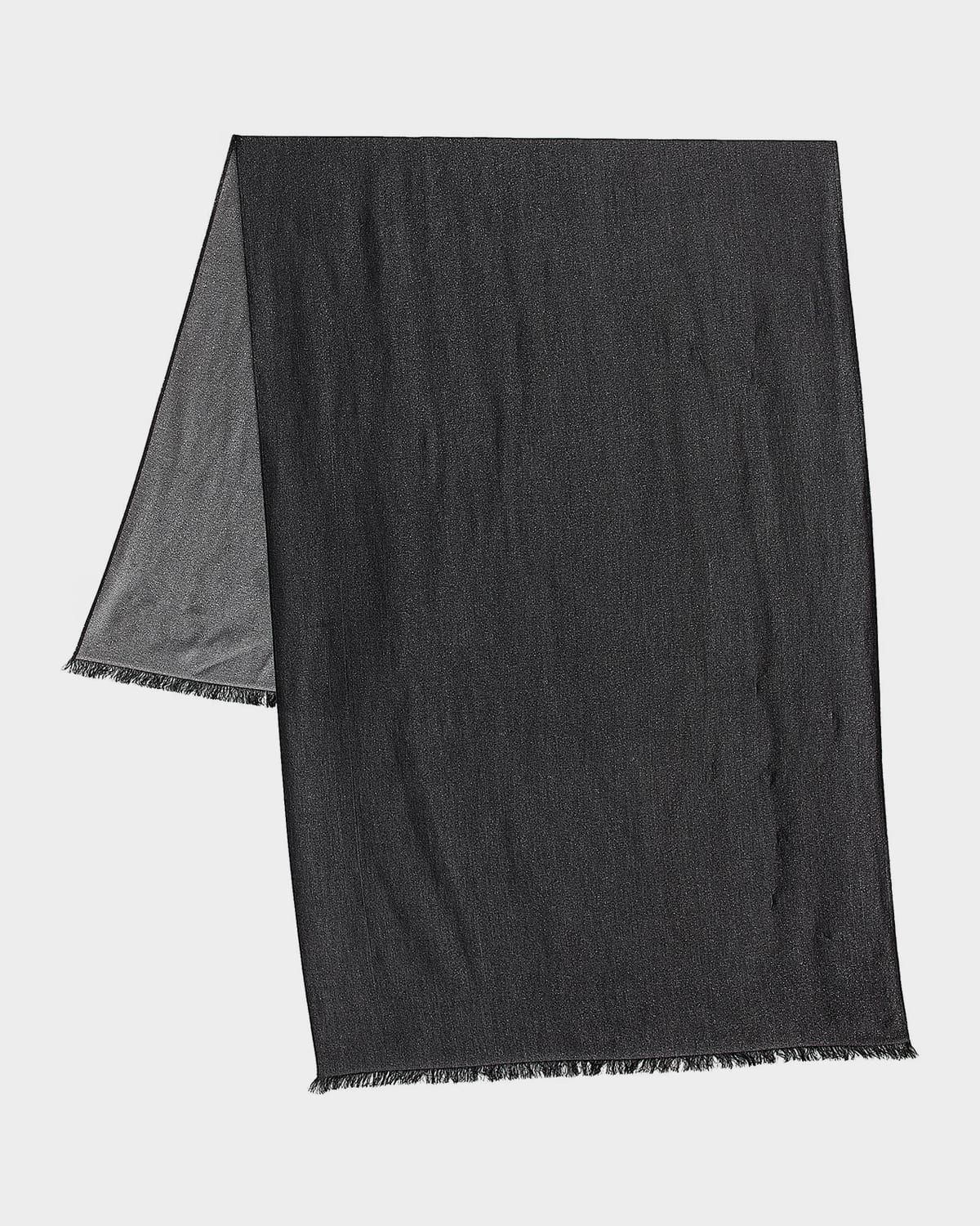 Metallic Cotton and Viscose Shawl