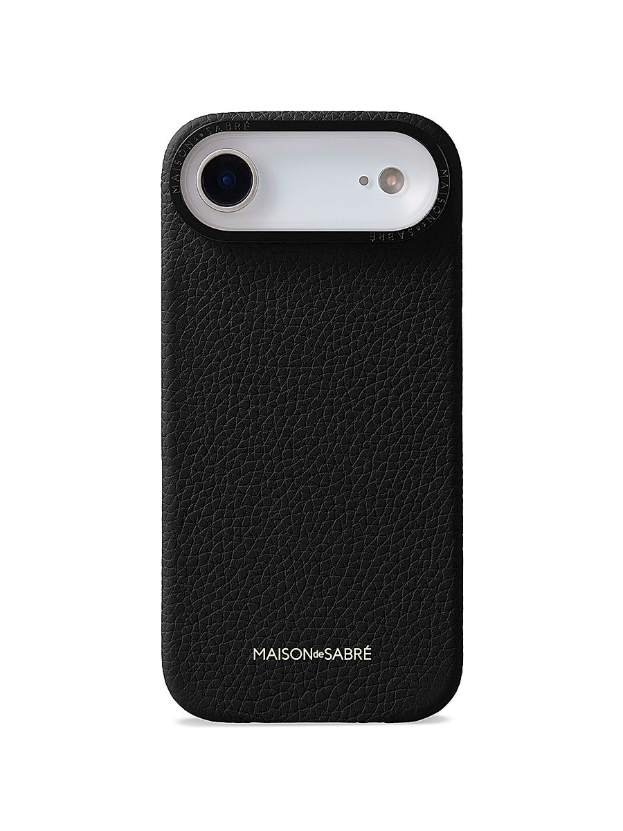 Leather Phone Case (iPhone 17 Air) - Black Caviar